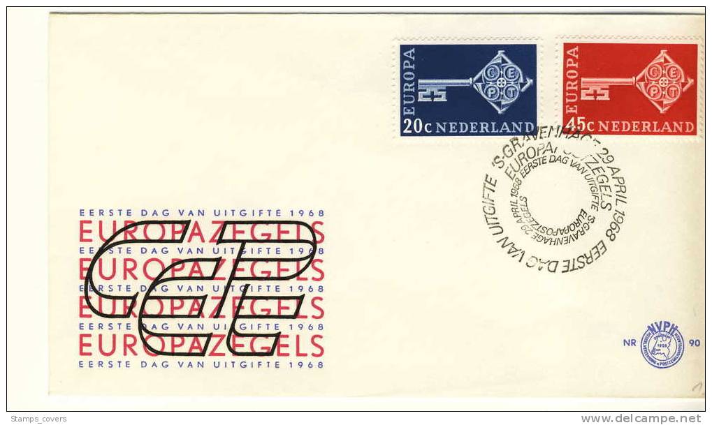 NETHERLAND FDC MICHEL 899/900 EUROPA 1968 - 1968