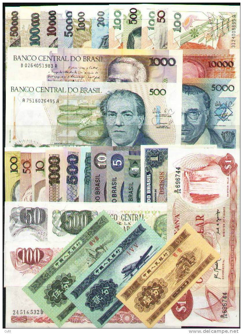 99 DIFFERENT UNCIRCULATED BANKNOTES Of  The WHOLE WORLD - Other & Unclassified