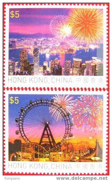 2006 HONG KONG-AUSTRIA JOINT FIRWORK 2V - Unused Stamps