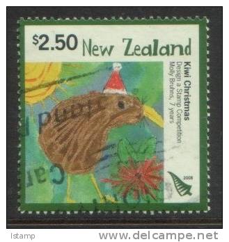 2008 - New Zealand Christmas $2.50 MOLLY BRUHNS Stamp FU - Oblitérés