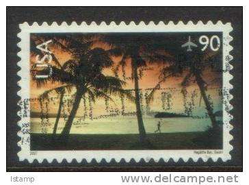 2007 - United States Airmail 90c HAGATNA BAY Guam Stamp FU Self Adhesive - 3a. 1961-… Afgestempeld