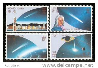 1986 HONG KONG COMET HALLEY 4V - Unused Stamps