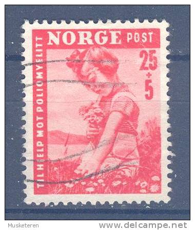 Norway 1950 Mi. 351    25 Ø + 5 Ø Kampf Der Kinderlähmung - Oblitérés