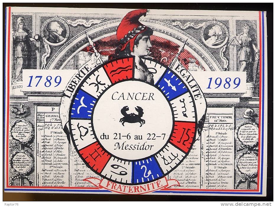 CPM ASTREVOLUTION  PRISE BASTILLE Bicentenaire Révolution Signe Astrologique CANCER - Evènements