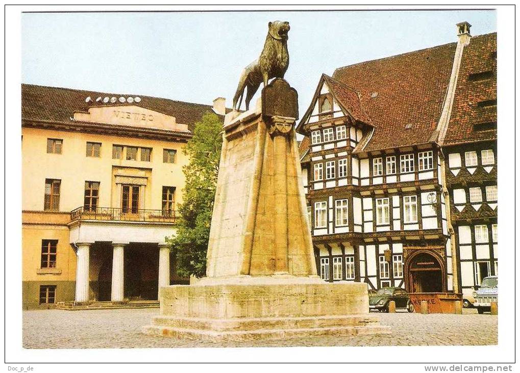 Deutschland - Braunschweig - Burgplatz M. D. Löwenstandbild V. 1166, Dem Vieweg - VW Käfer - Car - Auto - Braunschweig