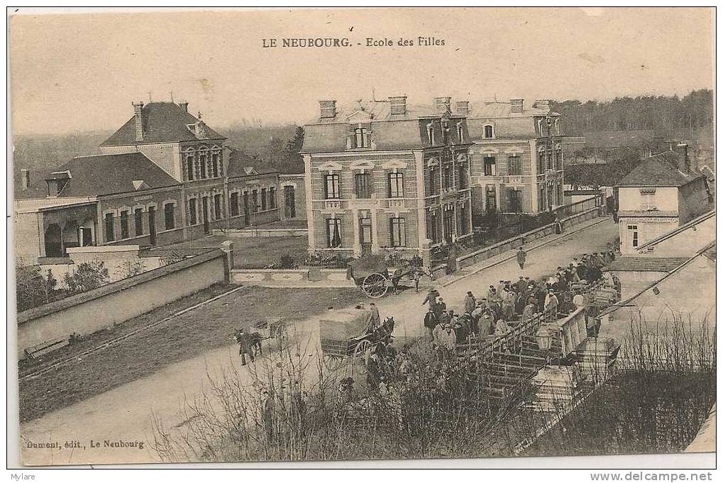 Cpa Le Neubourg école De Filles - Le Neubourg