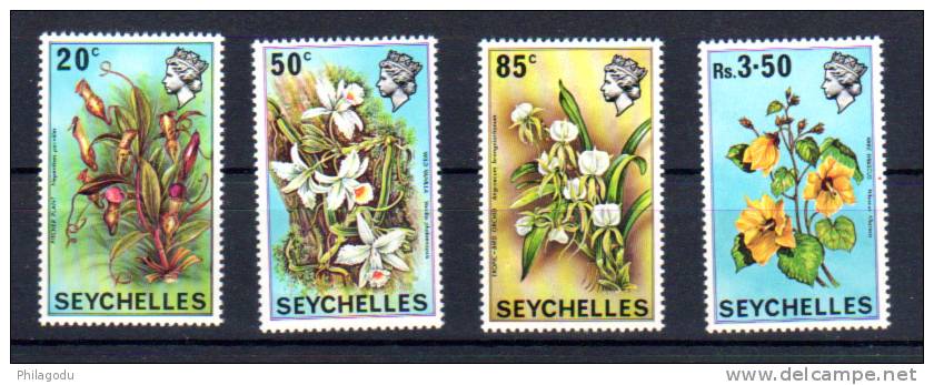 Seychelles 1970, Fleurs, 275 / 278**, Cote 10 €, - Autres & Non Classés