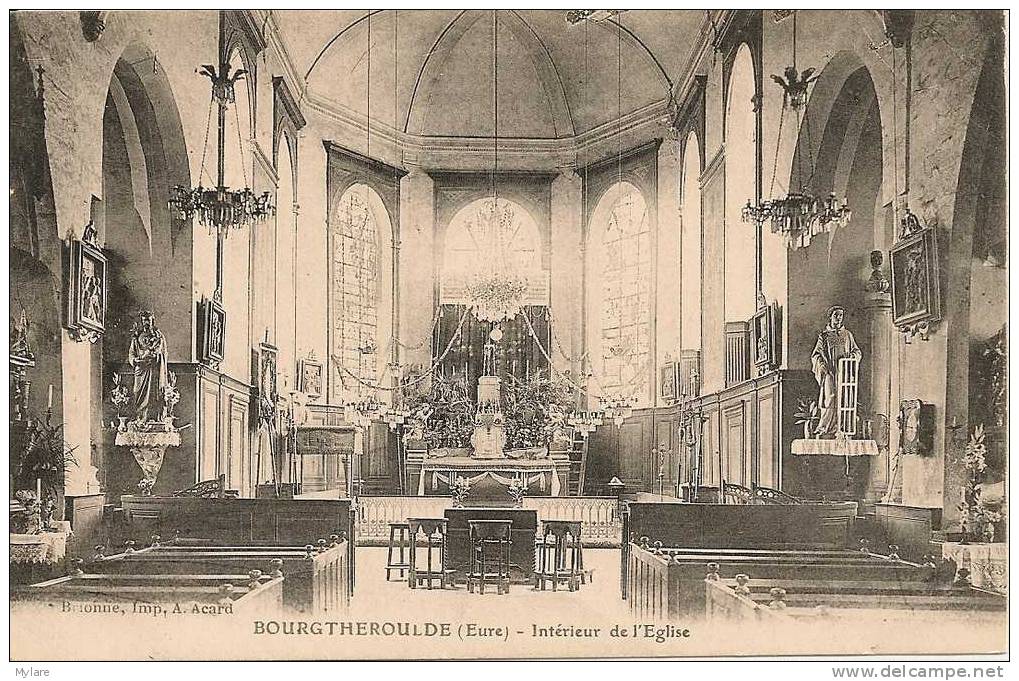 Cpa Bourgtheroulde Intérieur église - Bourgtheroulde