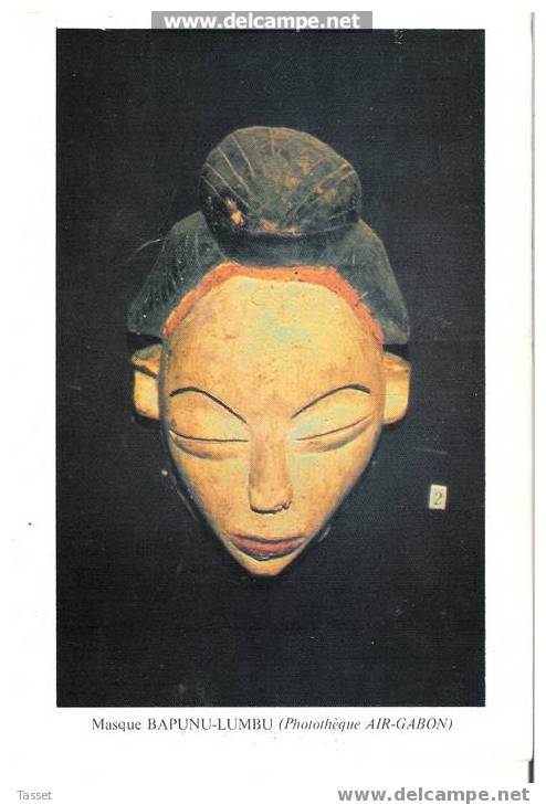 Art Africain -Art Premier -  Masque Bapunu-Lumbu (photothéque Air Gabon) - Gabon