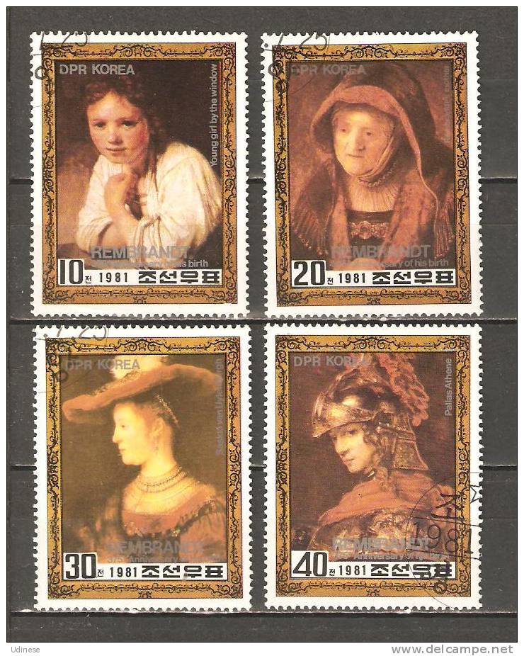 NORTH KOREA 1981 - REMBRANDT - CPL. SET - USED OBLITERE GESTEMPELT - Rembrandt