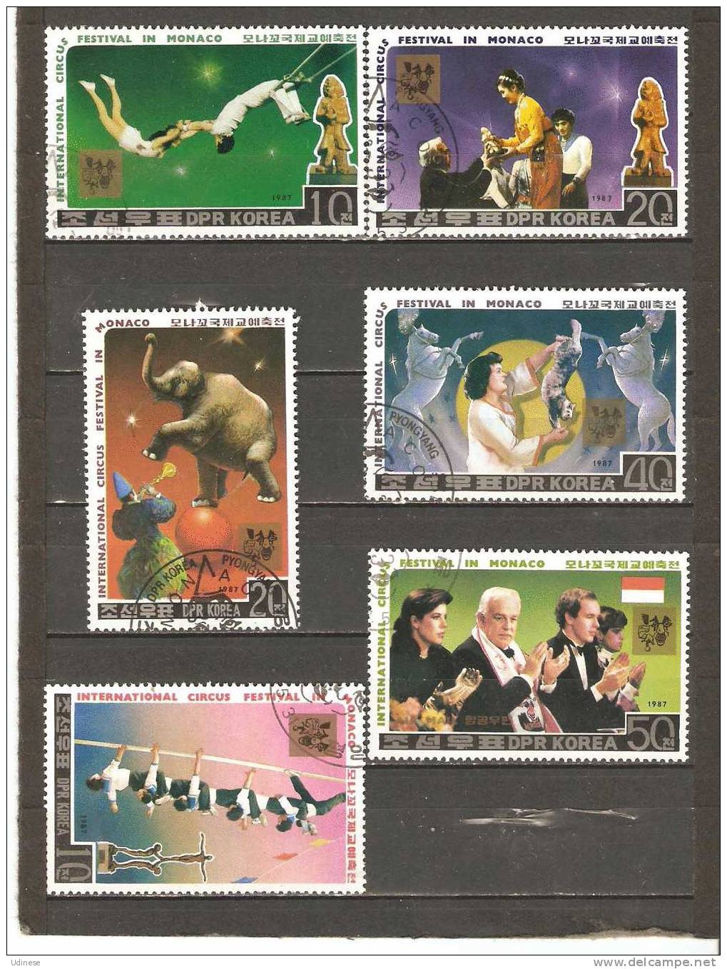 NORTH KOREA 1987 - CIRCUS  - CPL. SET - USED OBLITERE GESTEMPELT - Circus