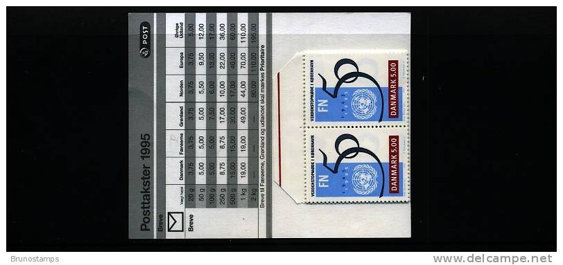 DENMARK/DANMARK - 1995  50th ANNIVERSARY OF U.N.O.   BOOKLET   MINT NH - Postzegelboekjes