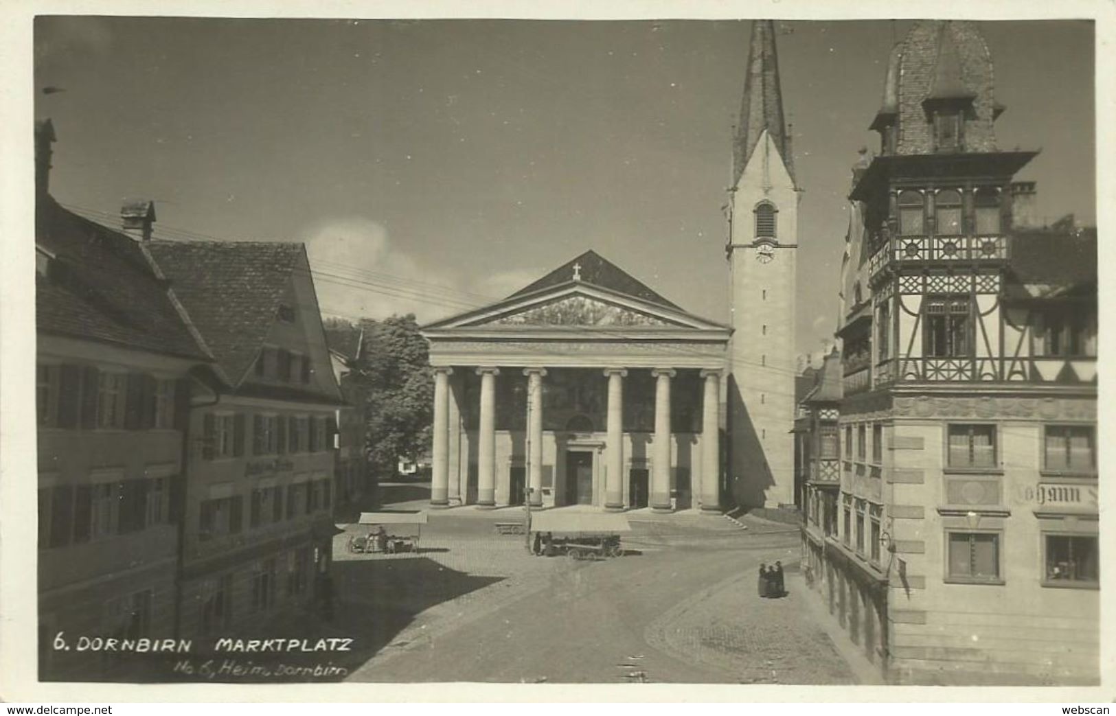 2 AKs Dornbirn Marktplatz Gasthof Hirschen U.a. ~1930 # - Dornbirn