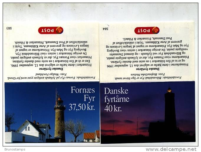 DENMARK/DANMARK - 1996  LIGHTHOUSES  TWO  BOOKLETS   MINT NH - Booklets