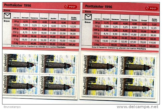 DENMARK/DANMARK - 1996  LIGHTHOUSES  TWO  BOOKLETS   MINT NH - Booklets