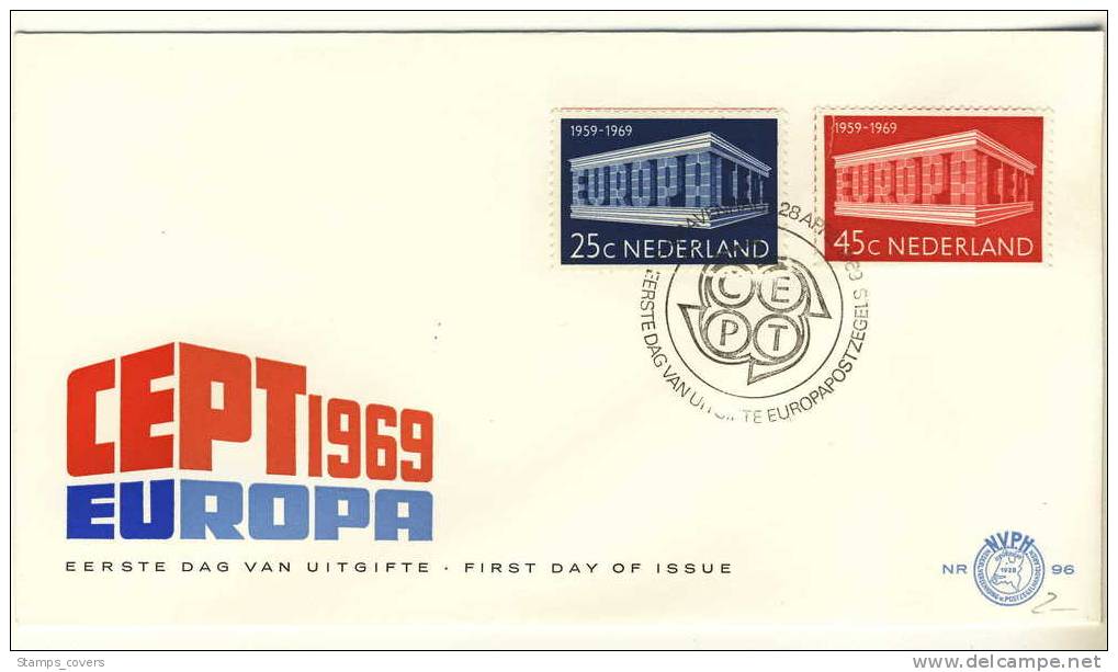 NETHERLAND FDC MICHEL 920/21 EUROPA 1969 - 1969