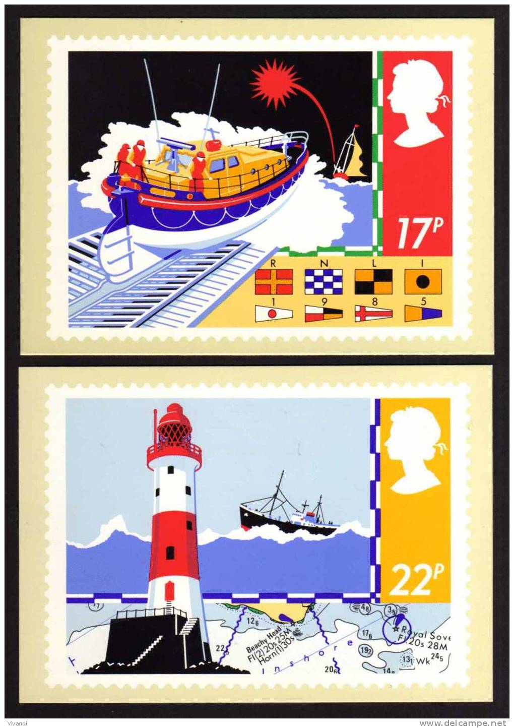 Great Britain - 1985 - Safety At Sea - PHQ Cards - Mint - Cartes PHQ