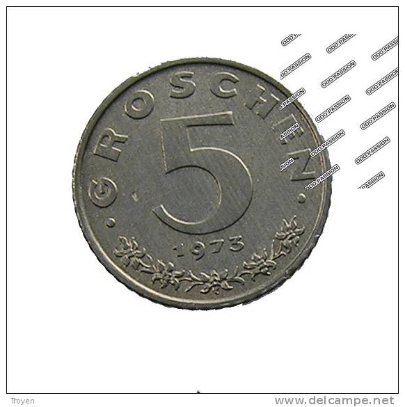 5 Groschen  - 1973 - Zinc - TTB - Autriche