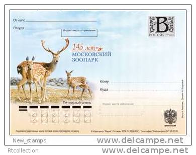 Russia 2009 - 145 Years To The Moscow Zoo Spotty Deer Fauna Animal Animals Nature Postcard NEW - Other & Unclassified