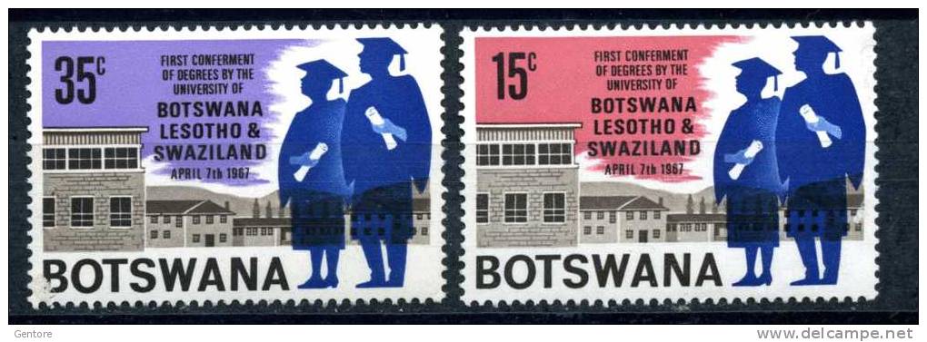 BOTSWANA 1967 University (odd Value) Yvert Cat. N° 187-88  Perfect MNH ** - Botswana (1966-...)