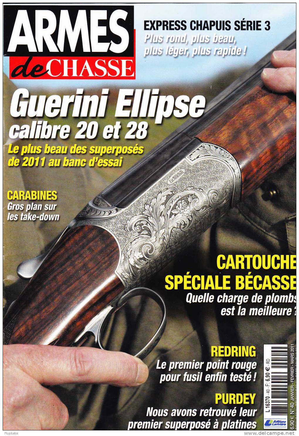 Armes De Chasse 40 Janvier-février-mars 2011 Guerini Ellipse Calibre 20 Et 28 Redring Purdey Express Chapuis Série 3 - Jagen En Vissen