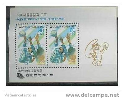 SOUTH KOREA / COREA MNH Souvenir Sheet 1987 - SPORT / SEOUL OLYMPIC / VOLLEYBALL - Corea Del Sur