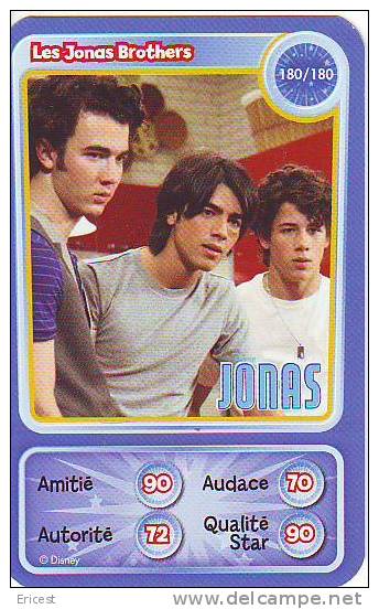 CARTE AUCHAN DISNEY LES JONAS BROTHERS 180/180 BON ETAT - Disney