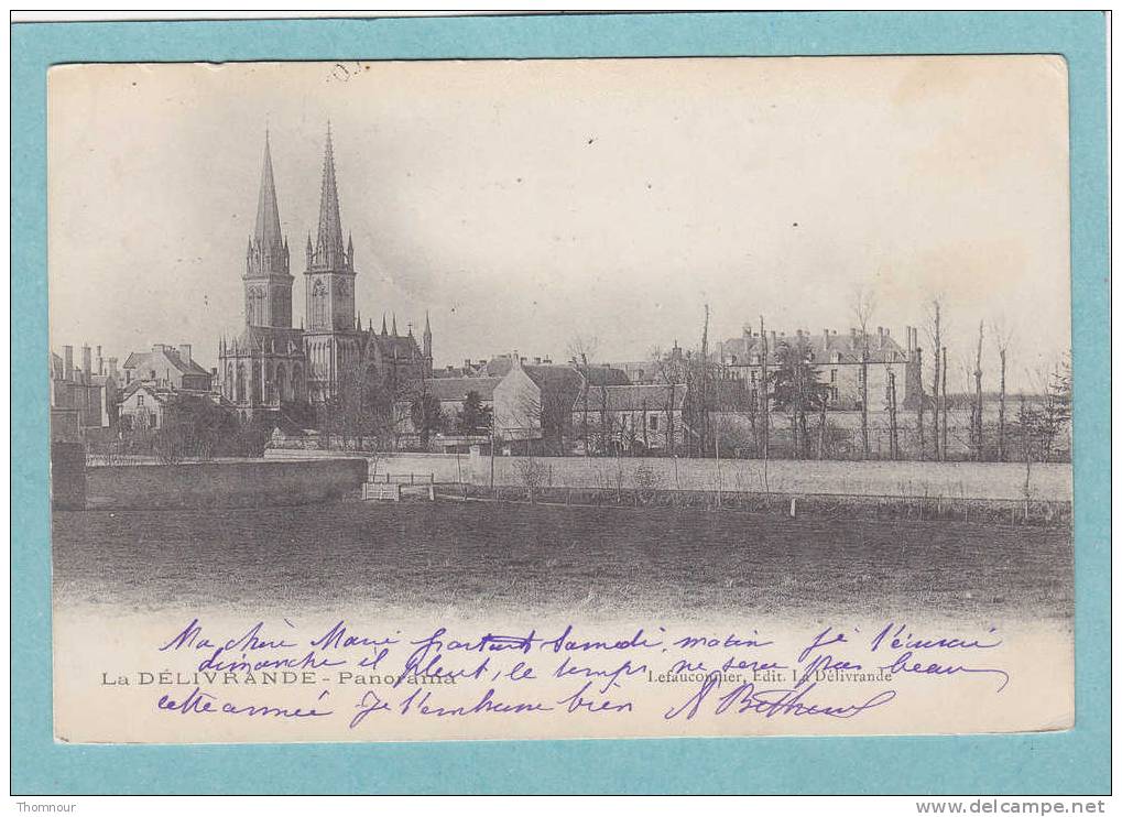 14  -  La  DELIVRANDE  -  Panorama  -  1903  -  BELLE CARTE PRECURSEUR  - - La Delivrande