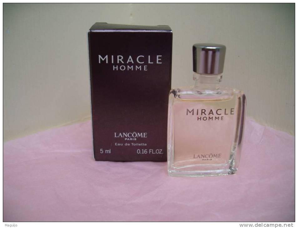 LANCOME" MIRACLE HOMME" MINI EDT 5 ML MON DERNIER !!LIRE §§ - Miniatures Hommes (avec Boite)