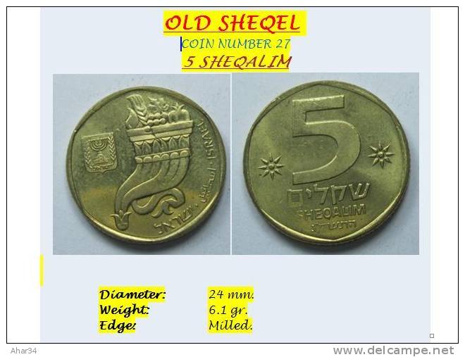 ISRAEL LOT  33 DIFFERENT COINS REPRESENTS  THE HISTORY OF ISRAEL SINCE 1949. FREE SHIPPING , SURFACE MAIL. REGISTERED.