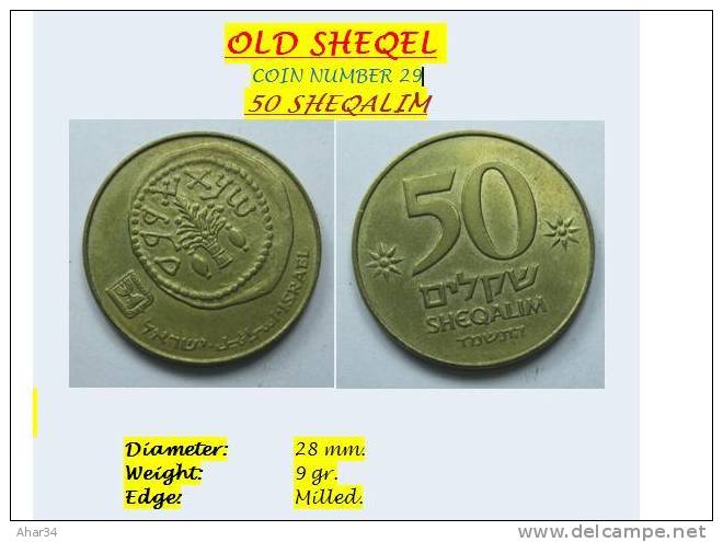 ISRAEL LOT  33 DIFFERENT COINS REPRESENTS  THE HISTORY OF ISRAEL SINCE 1949. FREE SHIPPING , SURFACE MAIL. REGISTERED.