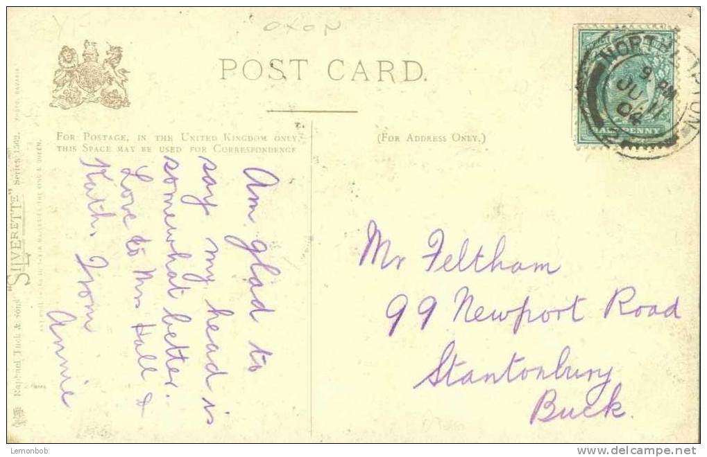 Britain United Kingdom - Oxford Broad Street - 1904 Used Postcard [P1744] - Oxford