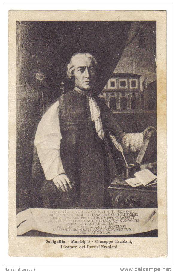 SENIGALLIA MUNICIPIO GIUSEPPE ERCOLANI VIAGGIATA 1928 CODICE C.1082 - Senigallia