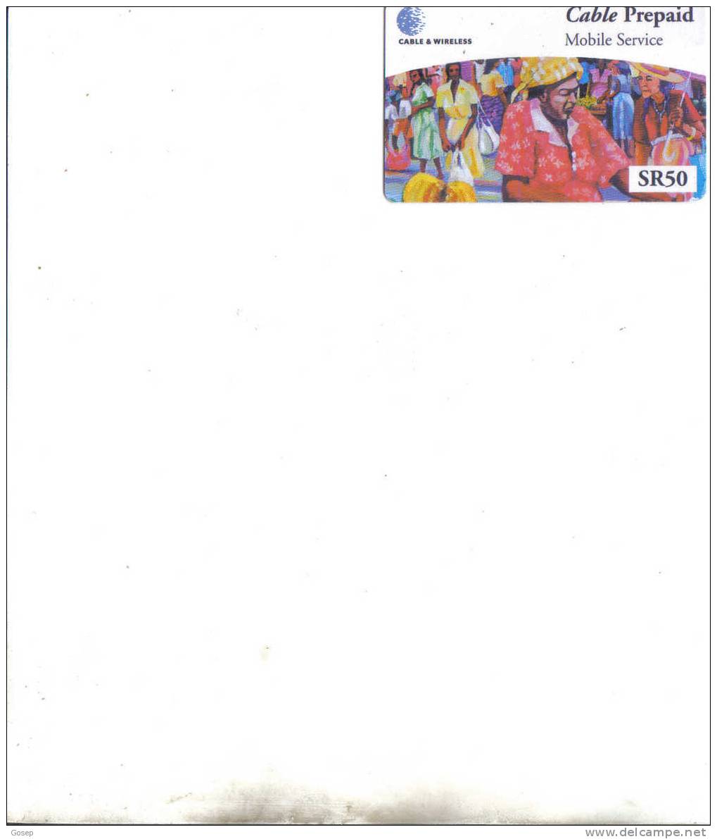 Seychelles-cable Prepiad Mobile Service-number(3)-(sr50)-used+1 Card Prepiad Free - Seychellen