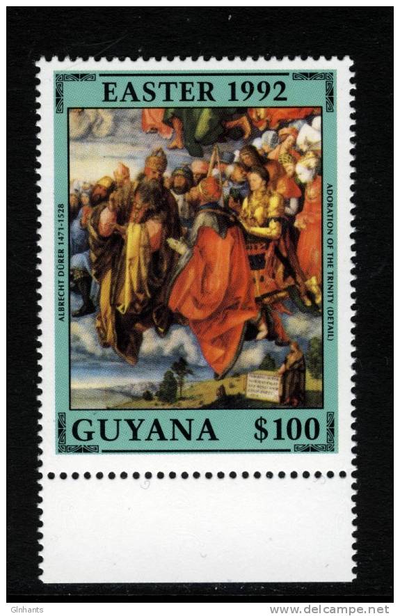 GUYANA - 1992 EASTER $100 PAINTING BY DURER VERY FINE MNH ** - Guyana (1966-...)