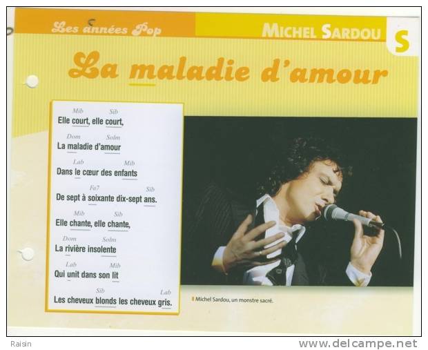 Michel Sardou  La Maladie D'amour 1973 Les Années Pop Atlas TBE - Sonstige & Ohne Zuordnung