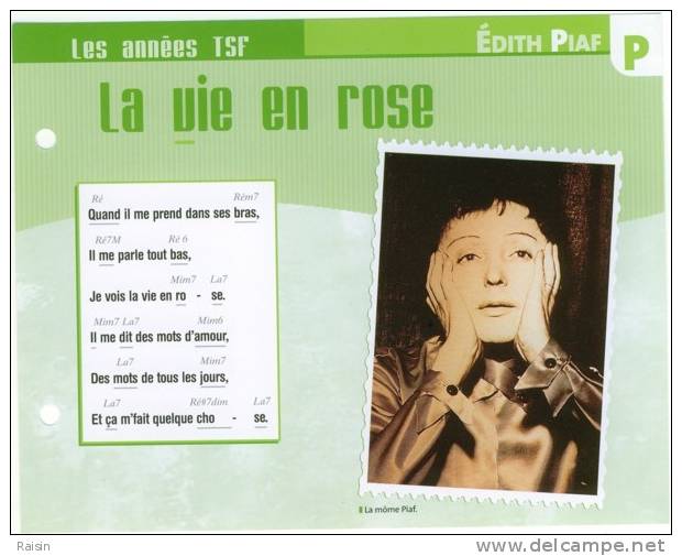 Edith Piaf  La Vie En Rose  1942 Les Années T S F  Atlas TBE - Sonstige & Ohne Zuordnung