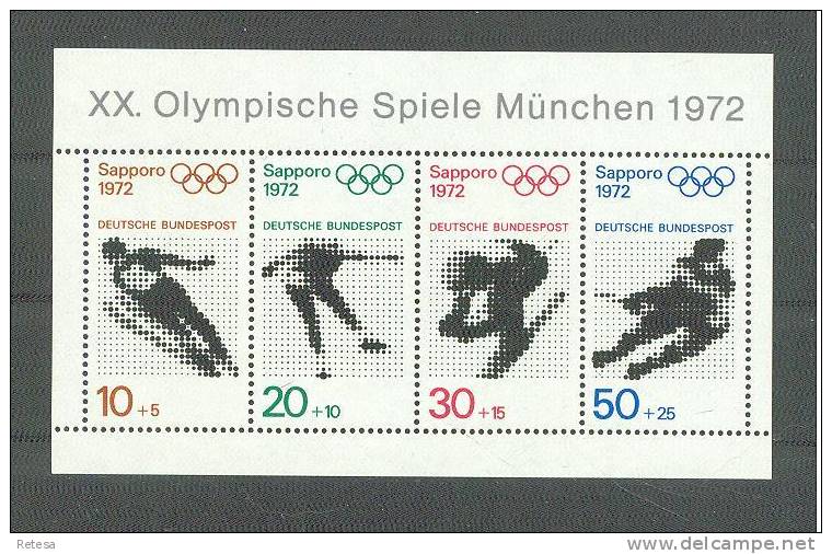 DUITSLAND  BLOK  OLYMPISCHE SPELEN SAPPORO  1972 ** - Winter 1972: Sapporo