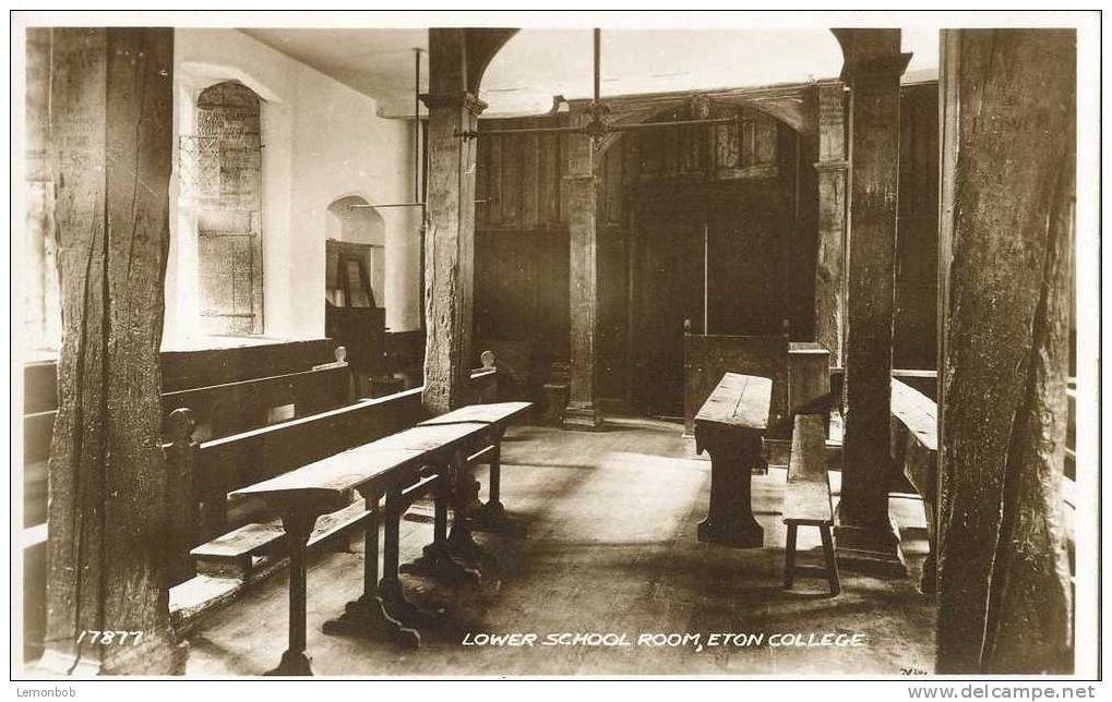 Britain United Kingdom - Lower School Room, Eton College, Eton - Real Photograph Postcard [P1749] - Other & Unclassified