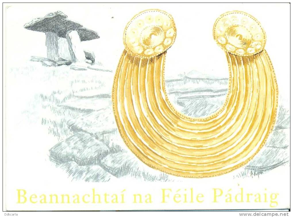 Beannachtai Na Félile Pàdraig - St. Patrick's Day Greetings - Gold Collar - Saint-Patrick