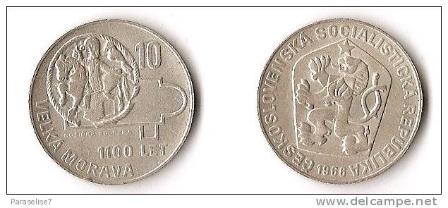 TCHECOSLOVAQUIE 10  KORUN  1966  VELKA MORAVIA  ARGENT - Tschechoslowakei