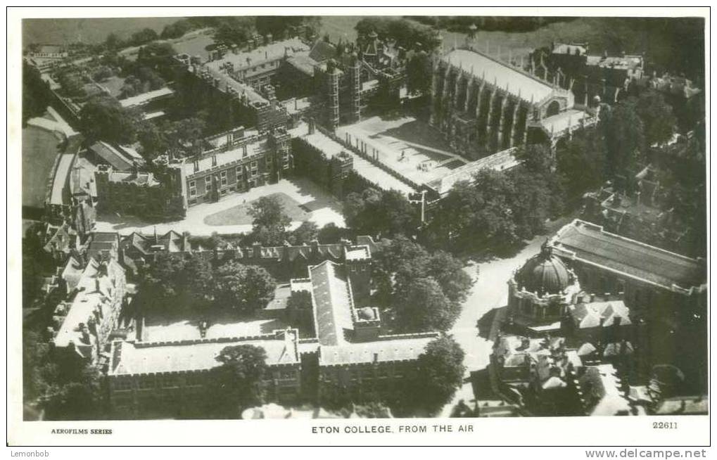 Britain United Kingdom - Eton College From The Air, Eton - Real Photograph Postcard [P1766] - Otros & Sin Clasificación