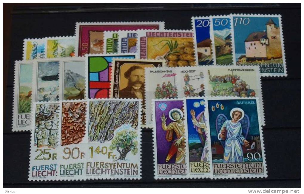 Jahrgang Liechtenstein 1986 Postfrisch, Year Set, MNH #1760 - Annate Complete