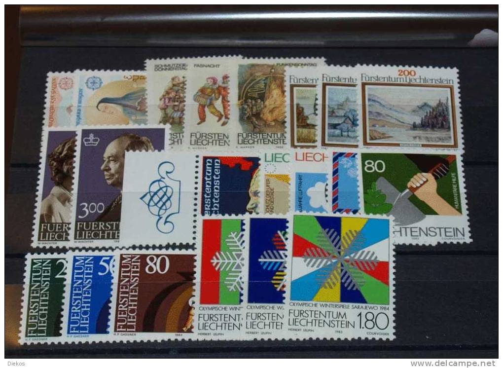 Jahrgang Liechtenstein 1983 Postfrisch, Year Set, MNH #1763 - Annate Complete