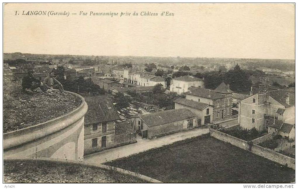 CPA  33   LANGON  Vue Panoramique Prise Du Château D´eau  Ed Gantreau   N° 788 - Langon