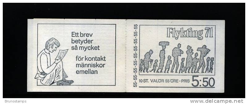 SWEDEN/SVERIGE - 1971  HELP TO REFUGEES   BOOKLET   MINT NH - 1951-80