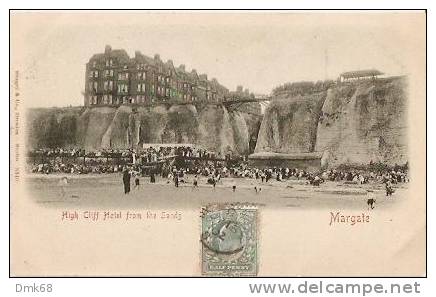 VINTAGE POSTCARD - MARGATE - HIGH CLIFF HOTEL FROM THE SANDS - Margate