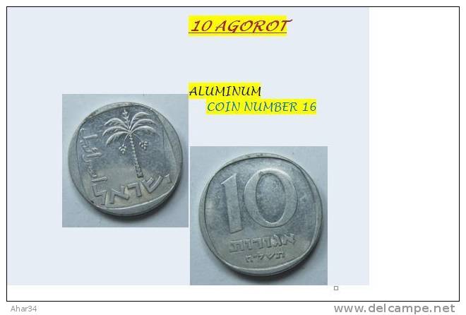 ISRAEL LOT  33x10=330  DIFFERENT COINS PRUTA  AGORA AGORAH COIN LIRA . FREE SHIPPING SURFACE MAIL REGISTERED  .