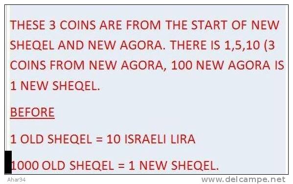 ISRAEL LOT  33x10=330  DIFFERENT COINS PRUTA  AGORA AGORAH COIN LIRA . FREE SHIPPING SURFACE MAIL REGISTERED  .