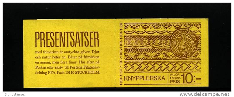 SWEDEN/SVERIGE - 1976  HANDICRAFT   BOOKLET   MINT NH - 1951-80